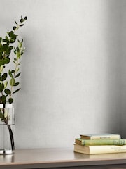 Laura Ashley Pale Silver Plain Textured A4 Wallpaper Sample - Image 1 of 2