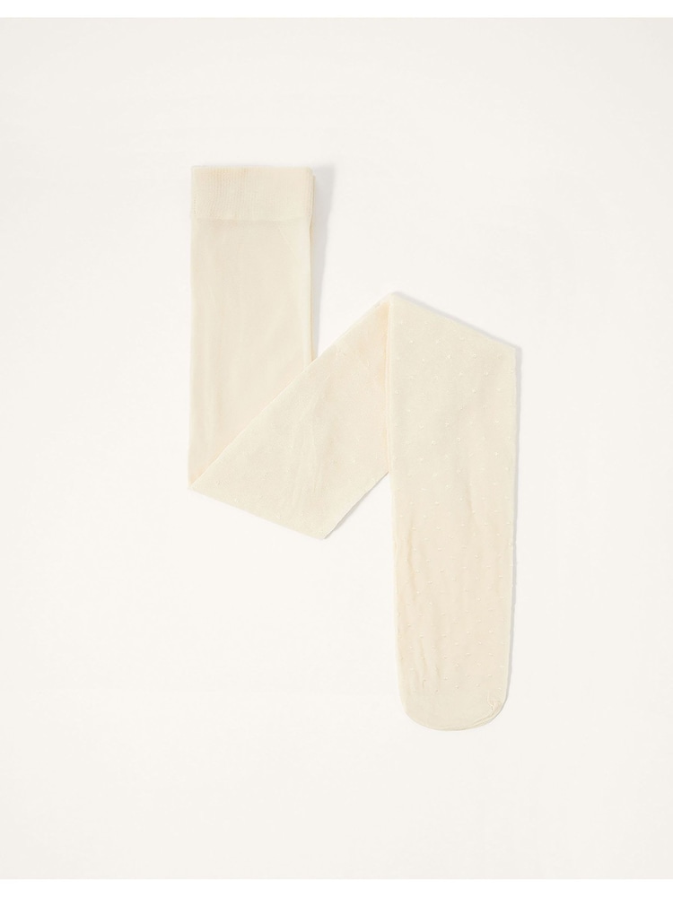 Monsoon Natural Bridesmaid Spot Tights - Image 2 of 3