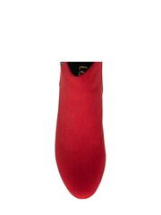 Lotus Red Heeled Ankle Boots - Image 3 of 4