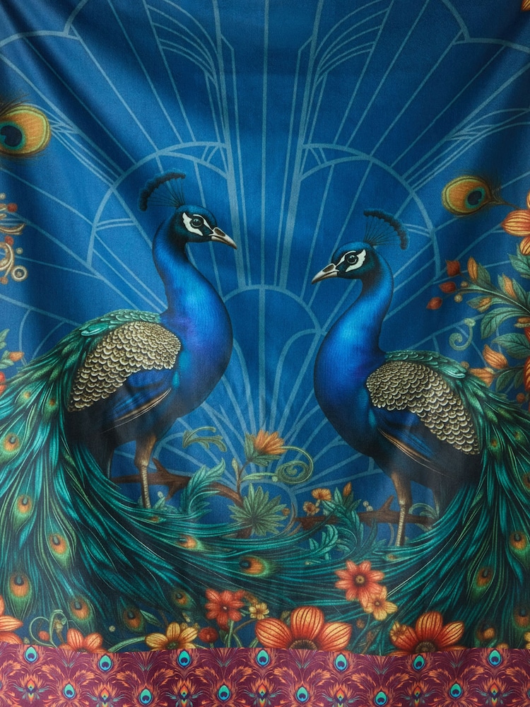 Joe Browns Blue Luxury Peacock Scarf - Image 2 of 3 Joe Browns Blue Luxury Peacock Scarf - Image 2 of 3