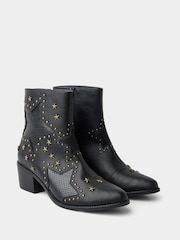 Joe Browns Black Stars In The Night Studded Ankle Boots - Image 4 of 6
