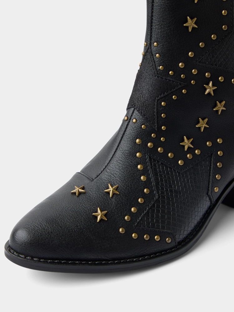Joe Browns Black Stars In The Night Studded Ankle Boots - Image 6 of 6 Joe Browns Black Stars In The Night Studded Ankle Boots - Image 6 of 6