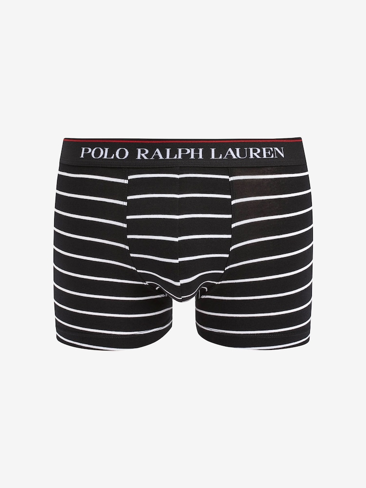 Черный/белый - Polo Ralph Lauren Stretch Cotton Boxers 3 Pack - Image 10 of 10
