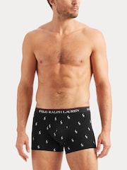 Черный/белый - Polo Ralph Lauren Stretch Cotton Boxers 3 Pack - Image 2 of 10