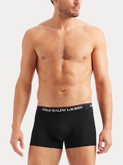 Черный/белый - Polo Ralph Lauren Stretch Cotton Boxers 3 Pack - Image 3 of 10