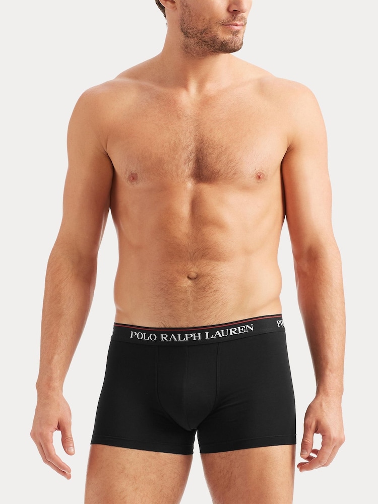Polo Ralph Lauren Black/White Stretch Cotton Boxers 3 Pack - Image 3 of 10