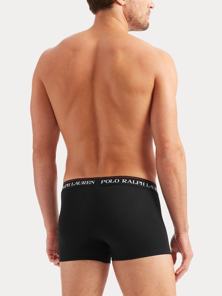 Polo Ralph Lauren Black/White Stretch Cotton Boxers 3 Pack - Image 4 of 10