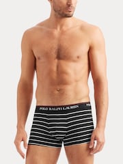 Черный/белый - Polo Ralph Lauren Stretch Cotton Boxers 3 Pack - Image 5 of 10