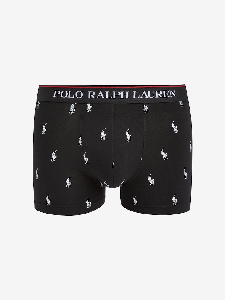 Polo Ralph Lauren Black/White Stretch Cotton Boxers 3 Pack - Image 8 of 10