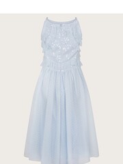 Monsoon Blue Ruffle Sequin Truth Dress - Image 2 of 3