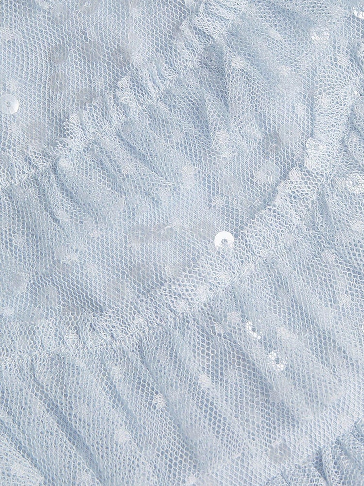 Monsoon Blue Ruffle Sequin Truth Dress - Image 3 of 3