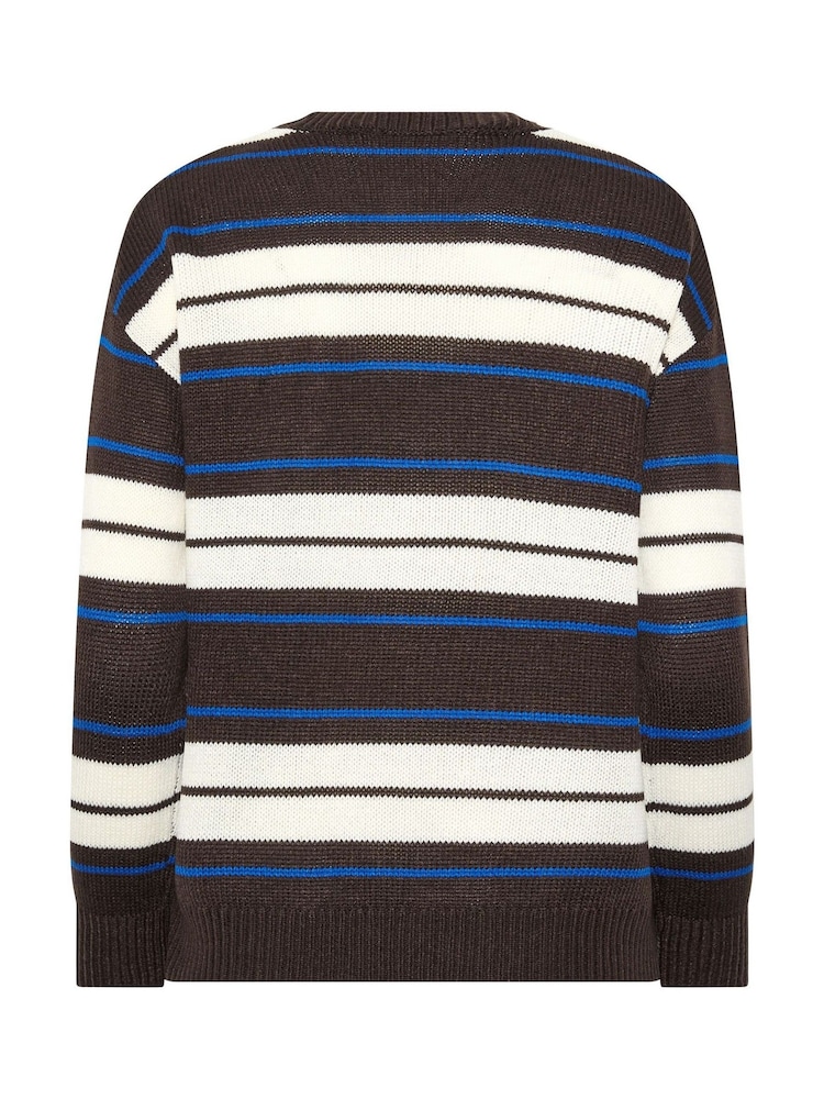 PixieGirl Petite Brown Stripe knitted Jumper - Image 6 of 6 PixieGirl Petite Brown Stripe knitted Jumper - Image 6 of 6