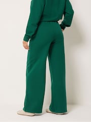 PixieGirl Petite Green Etienne Slogan Wide Leg Joggers - Image 3 of 6