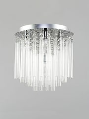 BHS Chrome Ursa 4LT Bathroom Flush Ceiling Light - Image 2 of 5