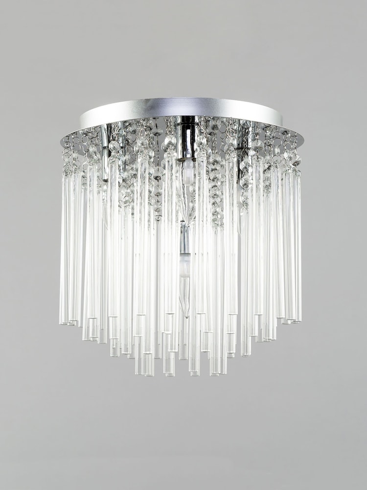 BHS Chrome Ursa 4LT Bathroom Flush Ceiling Light - Image 2 of 5 BHS Chrome Ursa 4LT Bathroom Flush Ceiling Light - Image 2 of 5