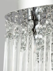 BHS Chrome Ursa 4LT Bathroom Flush Ceiling Light - Image 3 of 5