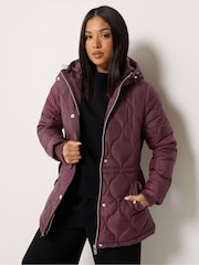 M&Co Purple Petite Quilted Jacket - Image 1 of 6