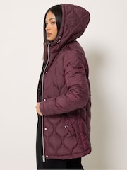 M&Co Purple Petite Quilted Jacket - Image 3 of 6