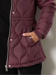 M&Co Purple Petite Quilted Jacket - Image 4 of 6