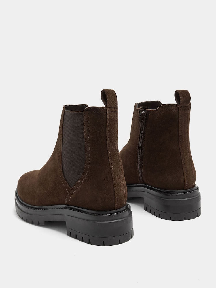 Yours Curve Brown Suede Chelsea Boots In Wide E Fit - Image 4 of 4 Yours Curve Brown Suede Chelsea Boots In Wide E Fit - Image 4 of 4