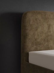 Green Moss Plush Chenille Matson Upholstered Bed Bed Frame - Image 3 of 7