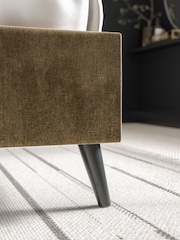 Green Moss Plush Chenille Matson Upholstered Bed Bed Frame - Image 4 of 7
