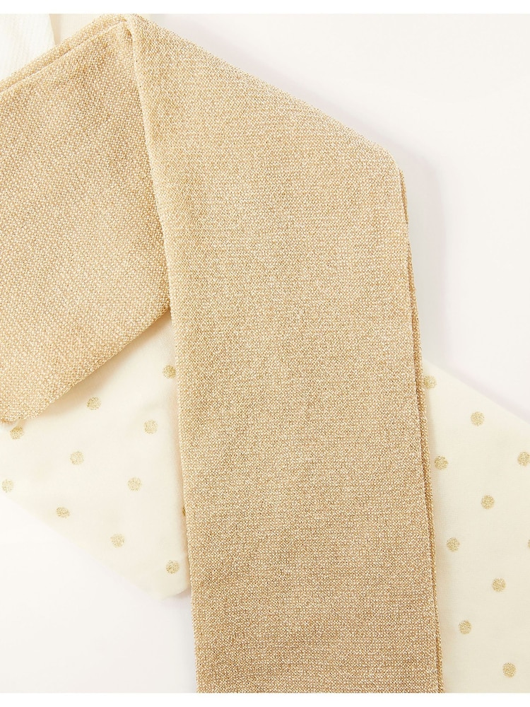 Monsoon Gold Baby Sparkle Tights 2 Pack - Image 3 of 3