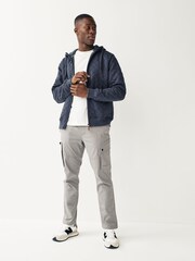 Blue Marl Quilted Sweatshirt Hoodie - Image 3 of 7