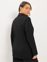 Yours Curve Black Tie Detail Blazer - Image 3 of 7