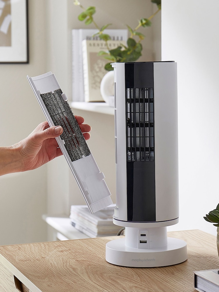 Morphy Richards White AirFlex Tower Fan with Built-In Device Charger - Image 5 of 5