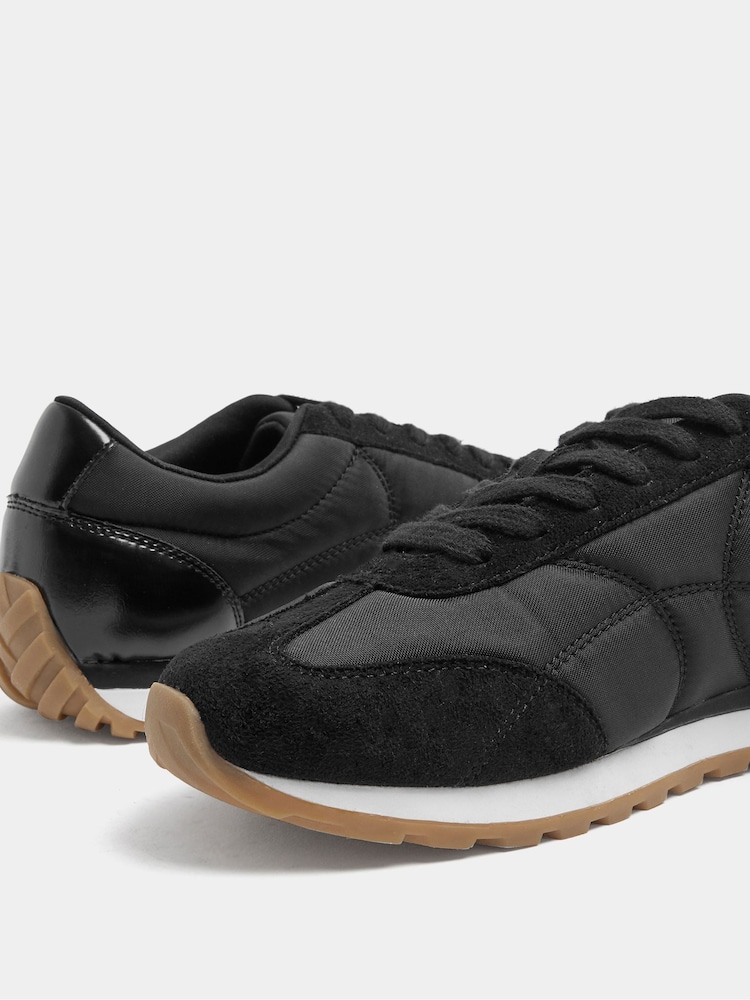 Yours Curve Black Extra Wide Fit Quilted Trainers - Image 5 of 5 Yours Curve Black Extra Wide Fit Quilted Trainers - Image 5 of 5
