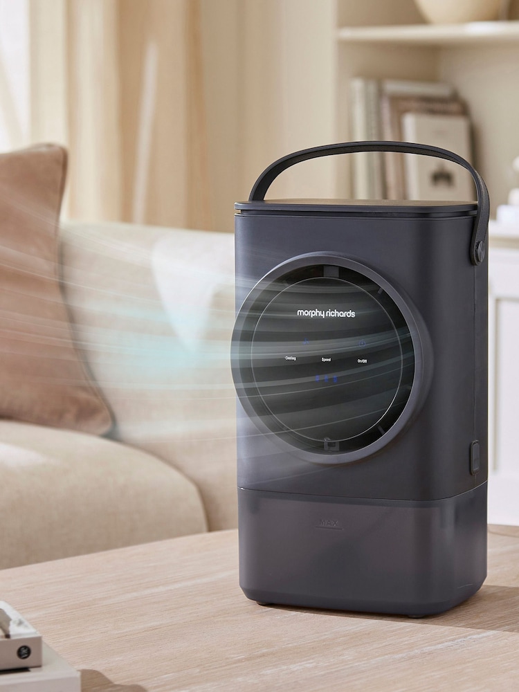 Morphy Richards Grey FlexiFreeze Rechargeable Travel  Desk Top Mini Air Cooler Fan - Image 2 of 6