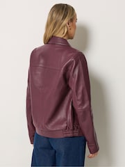 سترة بومبر جلدية فاخرة من Long Tall Sally - صورة 5 من 7