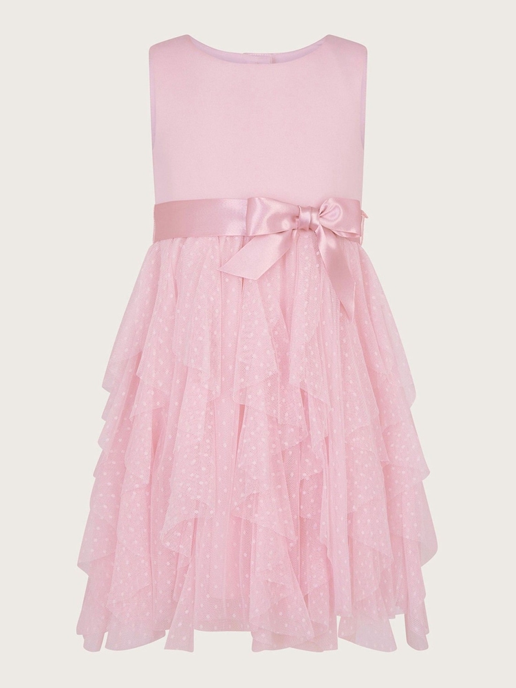 Monsoon Pink Baby Millie Ruffle Dress - Image 1 of 3