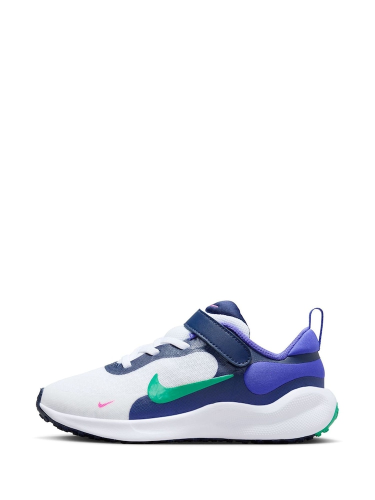 Nike White Junior Revolution 7 Trainers - Image 2 of 11