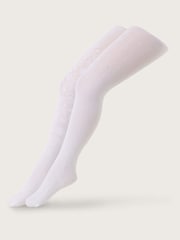Monsoon White Baroque And Spot Tights 2 Pack - Image 1 of 1