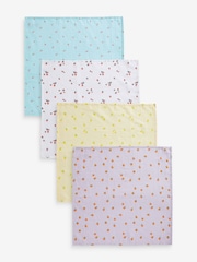 Živo ši s potiskom sadja - dojenček Muslins 100% Cotton Cloths 4 komplet - Slika 1 iz 8
