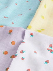 Živo ši s potiskom sadja - dojenček Muslins 100% Cotton Cloths 4 komplet - Slika 7 iz 8
