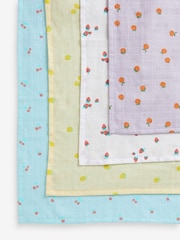 Živo ši s potiskom sadja - dojenček Muslins 100% Cotton Cloths 4 komplet - Slika 8 iz 8
