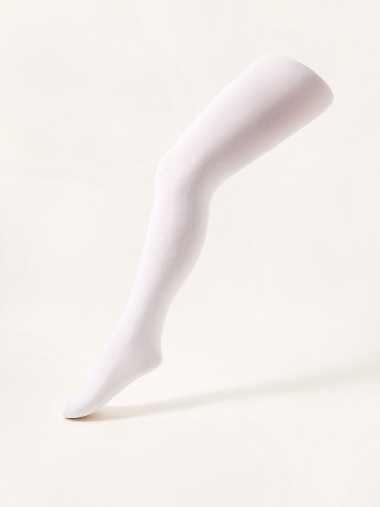 Monsoon White Butterfly Glitter Baroque Tights - Image 1 of 3