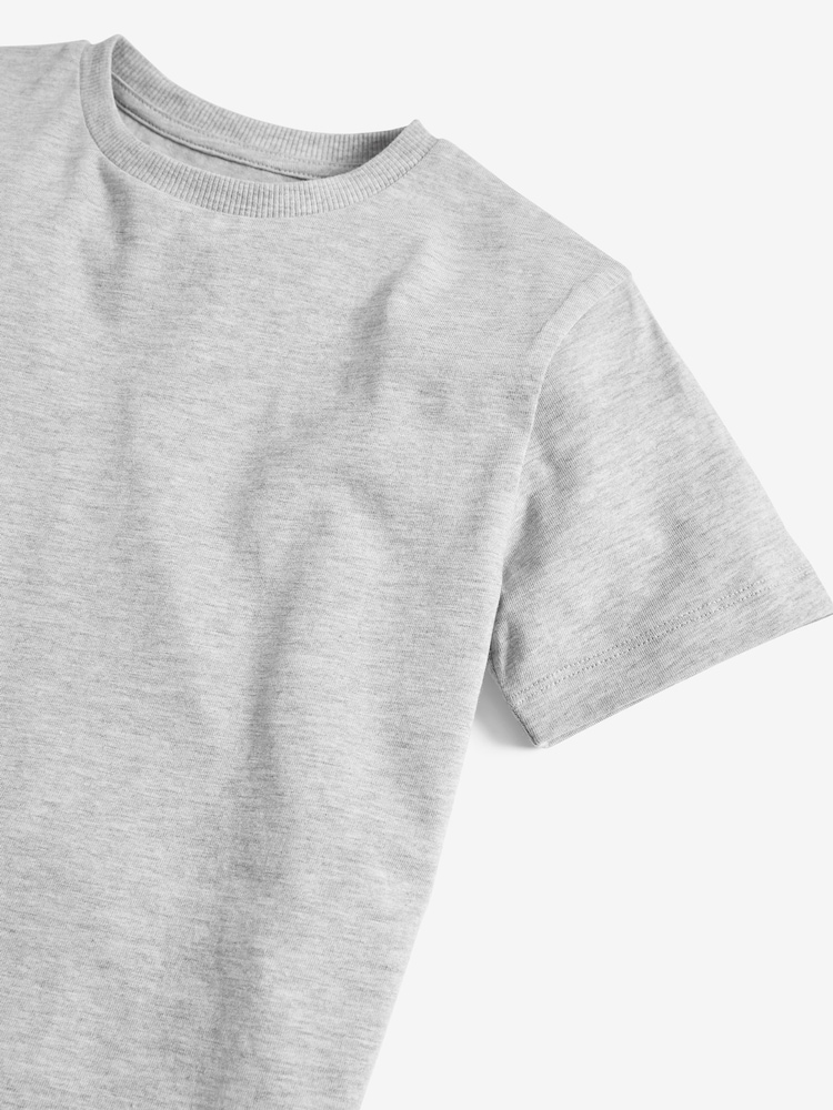 Black/White/Grey Short Sleeve T-Shirts 3 Pack (3-16yrs) - Image 6 of 6