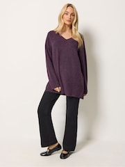 M&Co Purple Knitted Tunic Jumper - Image 2 of 5