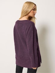 M&Co Purple Knitted Tunic Jumper - Image 3 of 5