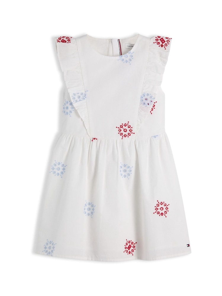 Tommy Hilfiger White Broderie Anglaise Frill Sleeveless Dress - Image 5 of 5 Tommy Hilfiger White Broderie Anglaise Frill Sleeveless Dress - Image 5 of 5