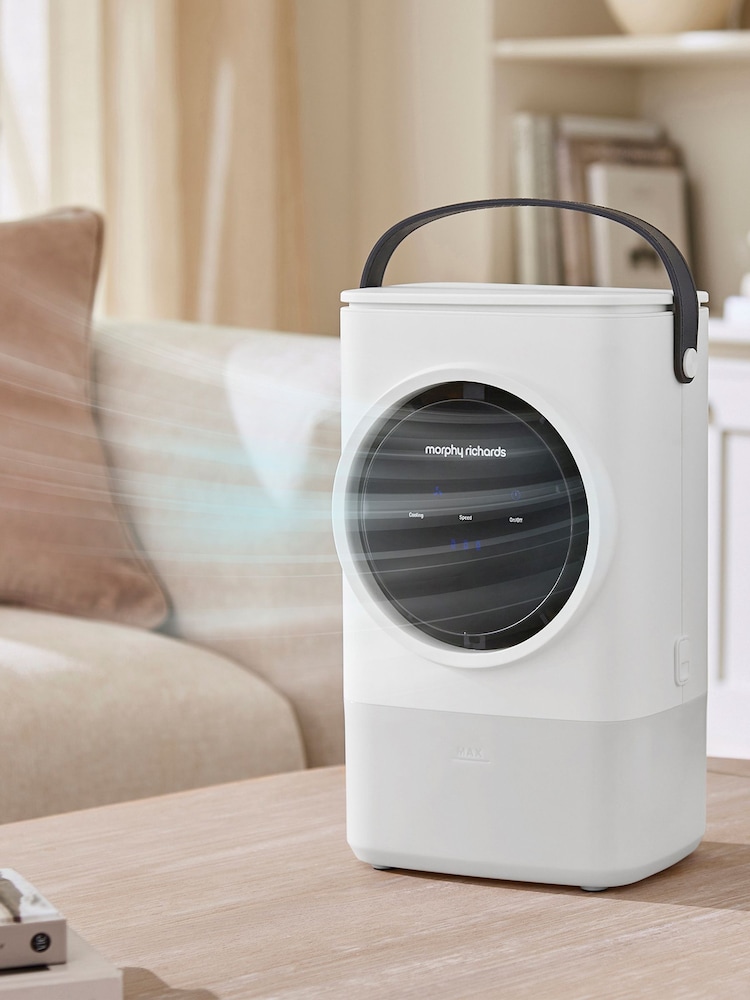 Morphy Richards White FlexiFreeze Rechargeable Travel  Desk Top Mini Air Cooler Fan - Image 2 of 6