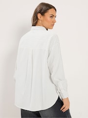 Yours Curve White Twill Shirt - Image 3 of 6