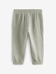 Sage Green Soft Textured Cotton Trousers (3mths-7yrs) - Image 6 of 7