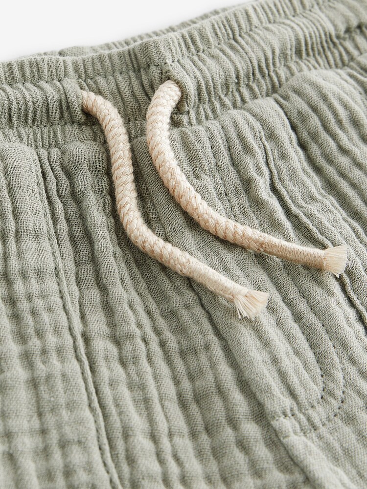 Sage Green Soft Textured Cotton Trousers (3mths-7yrs) - Image 7 of 7