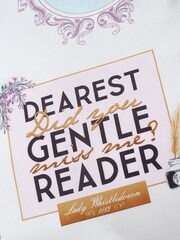 Bridgerton by Catherine Lansfield White Dearest Dreamer Reversible Duvet Cover Set - Image 4 of 4