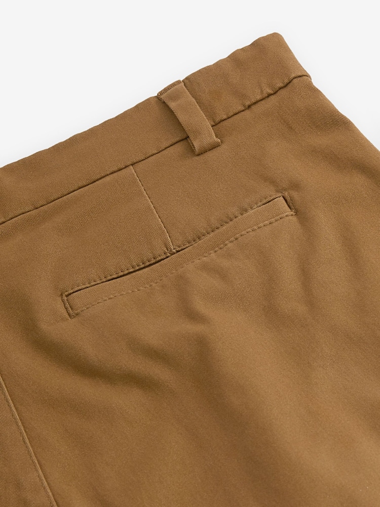 Tan Brown Slim Fit Stretch Chinos Trousers - Image 6 of 7